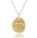 16" Necklace Mixed Metal - Inspire Gold Disc