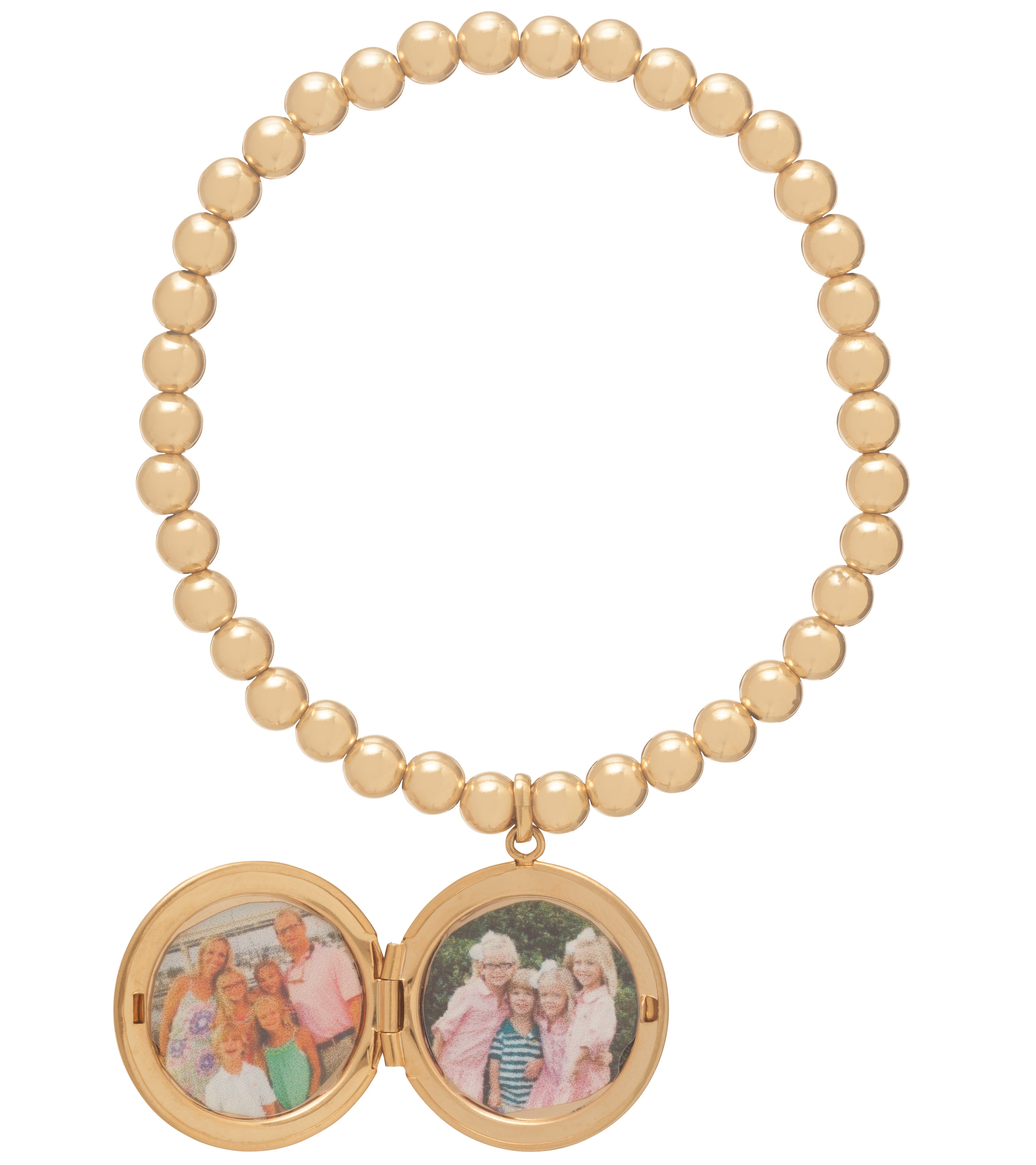 Classic Gold 3mm Bracelet - Cherish Small Gold Locket