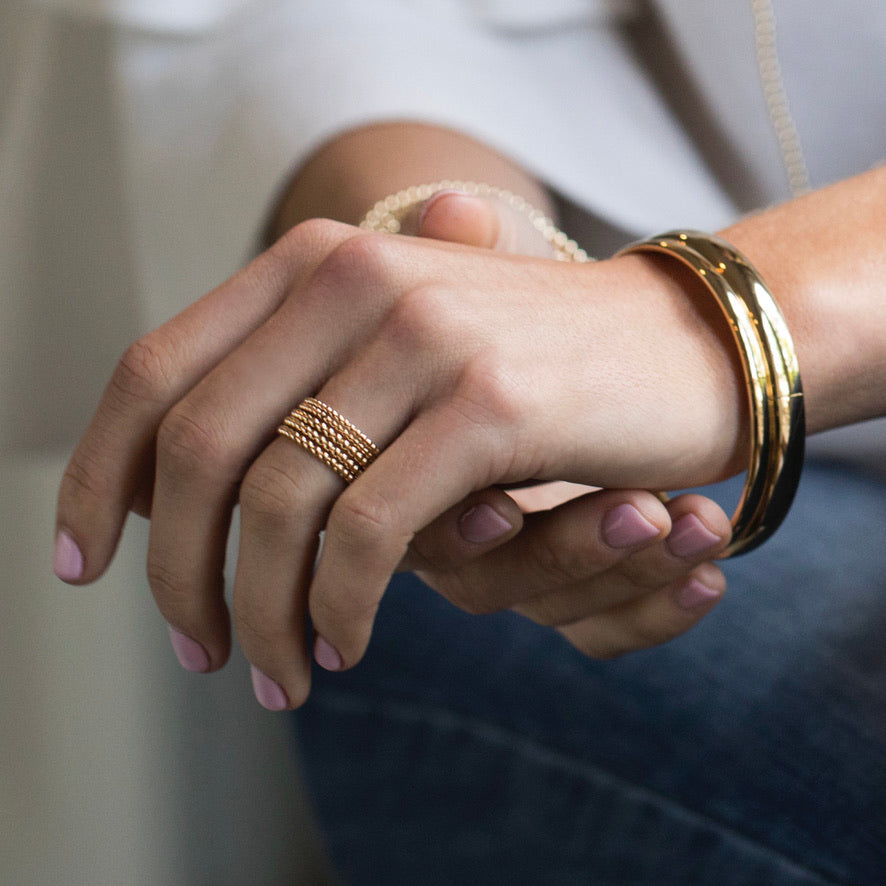 Cherish Gold Bangle Bracelet Medium