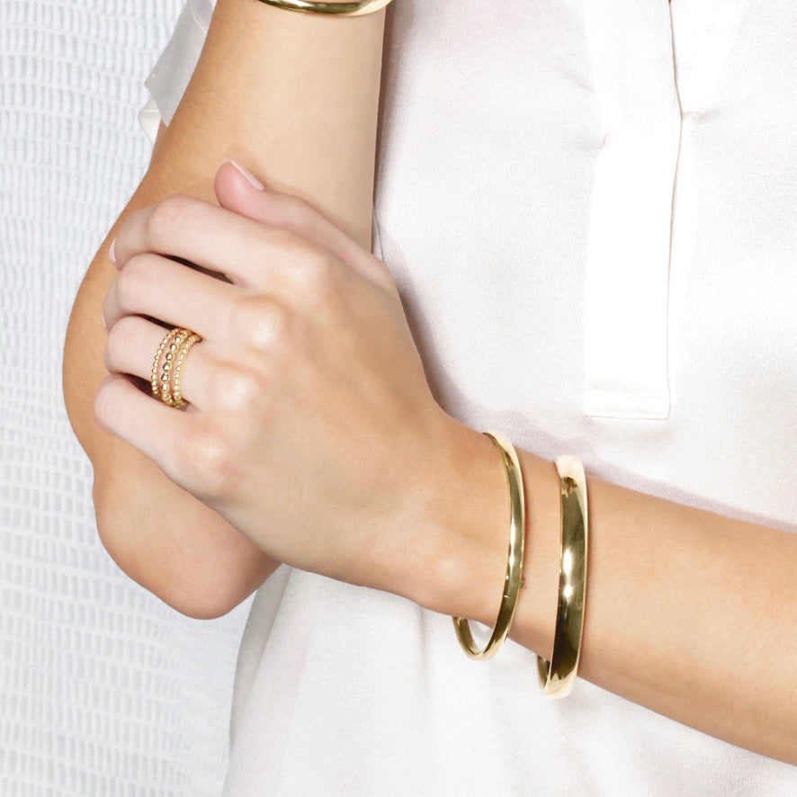 Cherish Gold Bangle Bracelet Medium