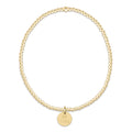 Classic Gold 2mm Bead Bracelet - be you. Small Gold Word Disc