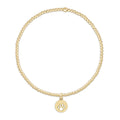 egirl Classic Gold 2mm Bracelet - Paw Print Small Gold Disc