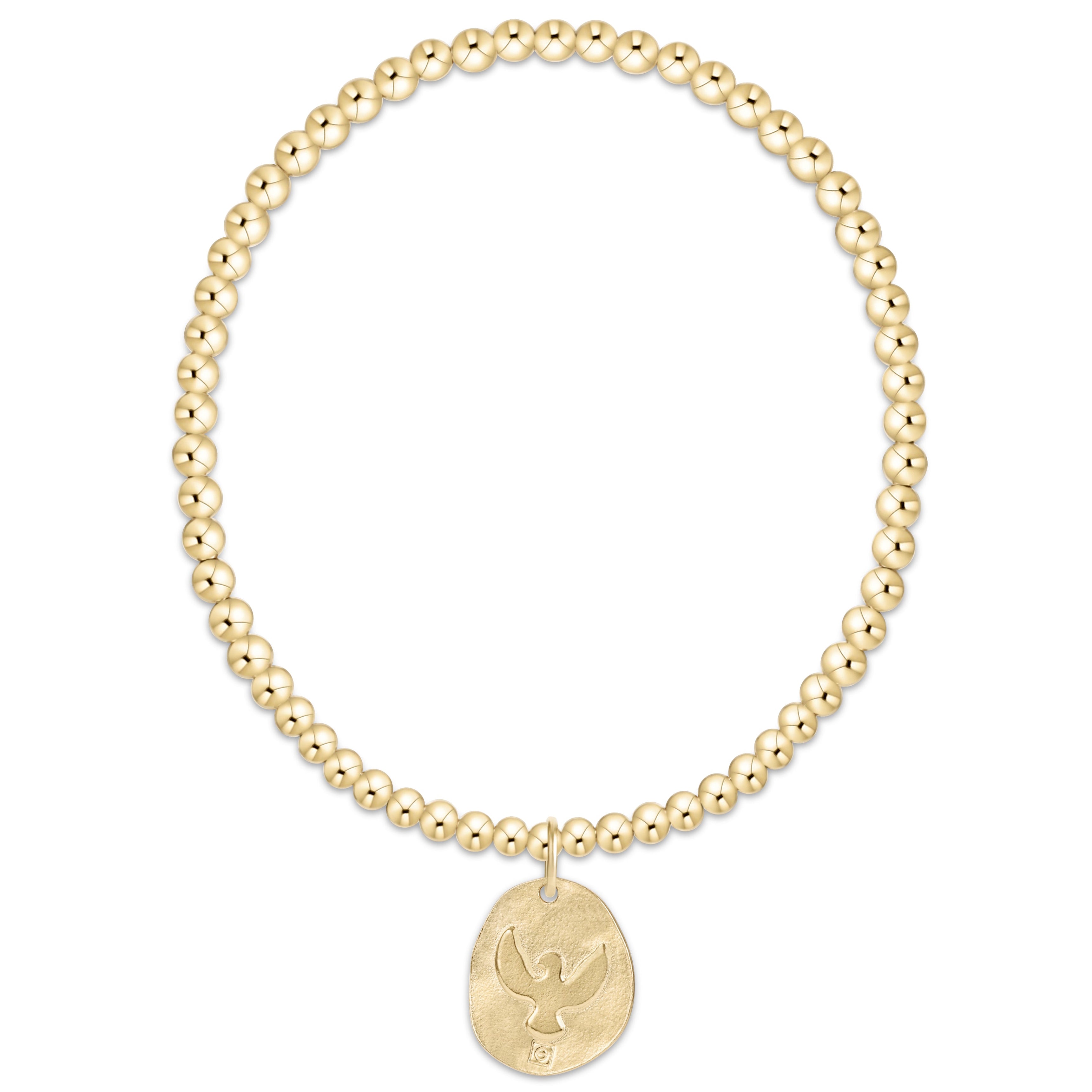 Classic Gold 3mm Bracelet - Inspire America Gold Disc