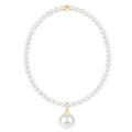 Classic Pearl 3mm Bracelet - Classic Pearl 10mm Charm