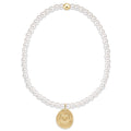Classic Pearl 3mm Bracelet - Inspire Love Small Gold Disc
