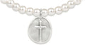 Classic Pearl 4mm Bracelet - Inspire Sterling Disc