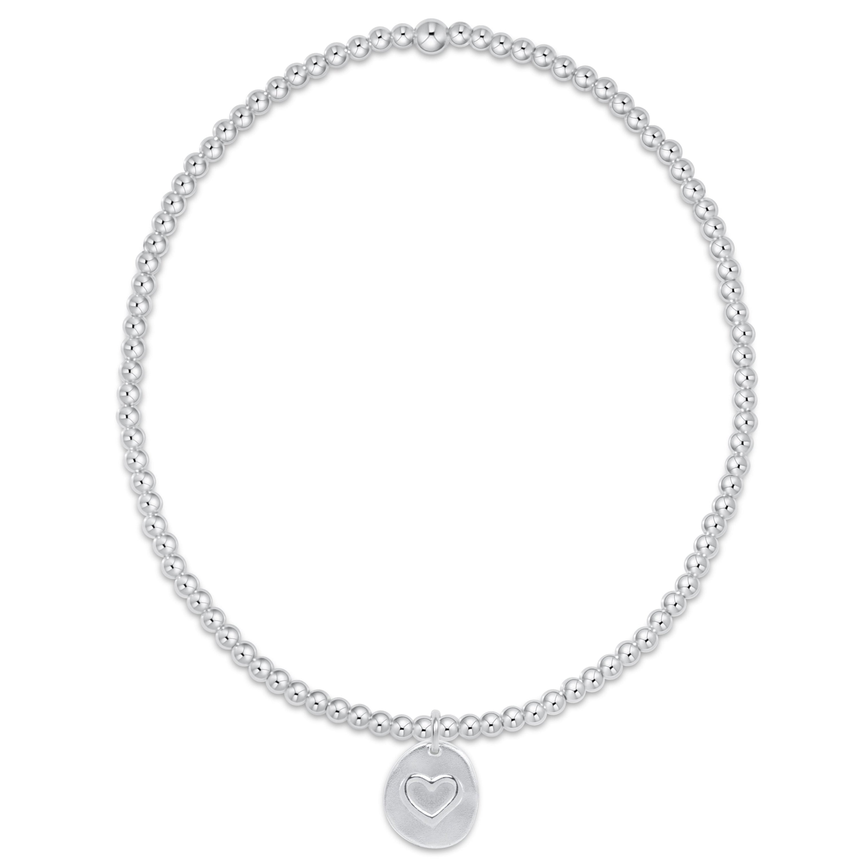 Classic Sterling 2mm Bracelet - Inspire Love Small Sterling Disc