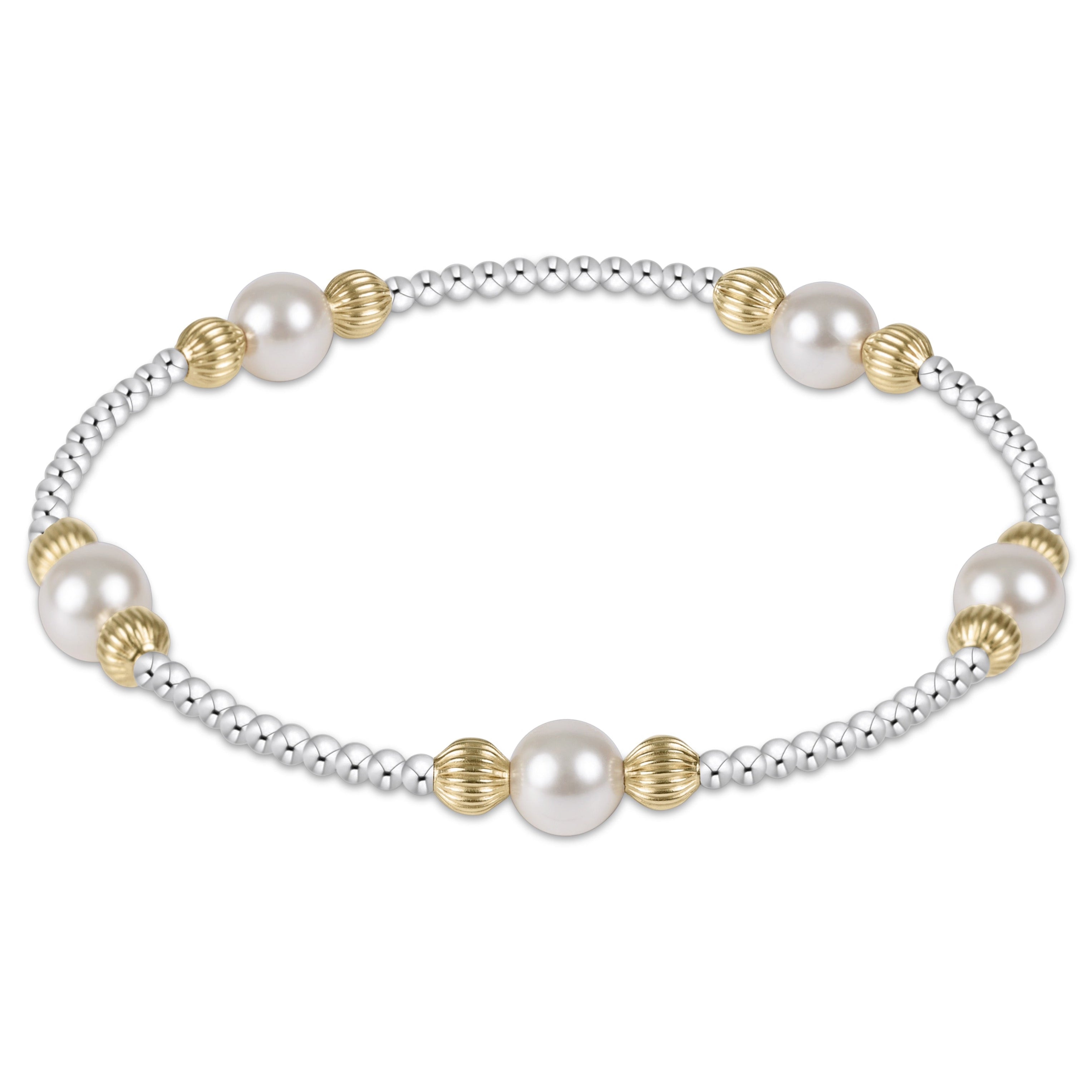 Purpose Pearl 6mm Dignity Mixed Metal Bracelet