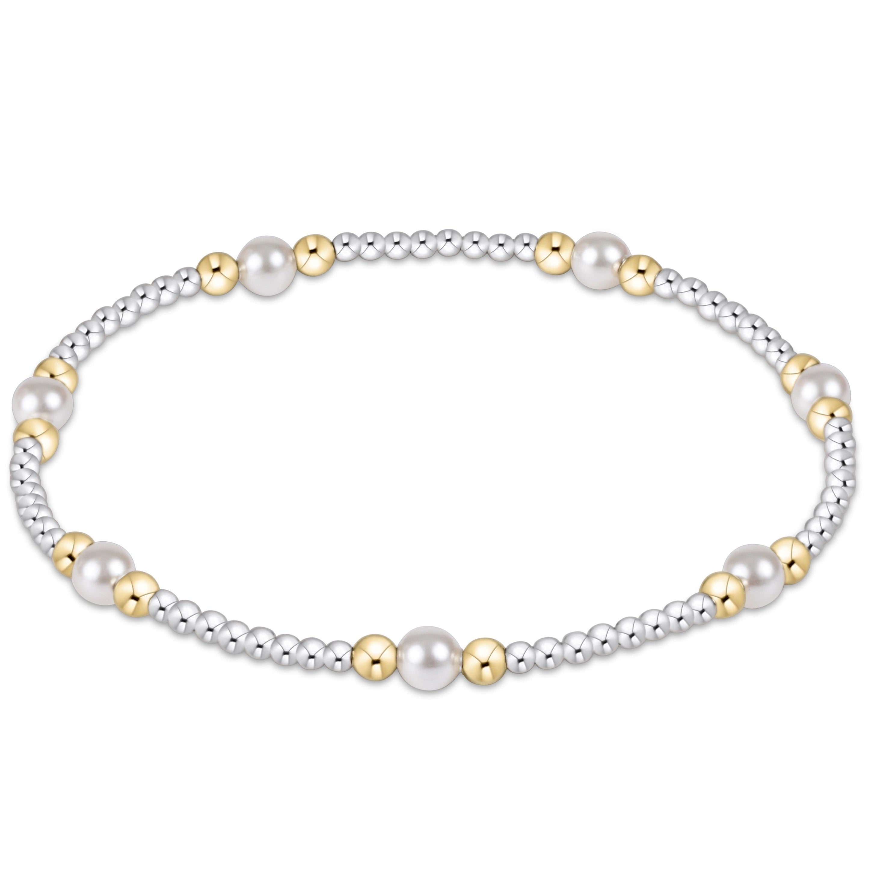 Purpose Pearl 4mm Mixed Metal Bracelet