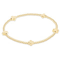 egirl Signature Cross Small 2mm Gold Bracelet - Gold