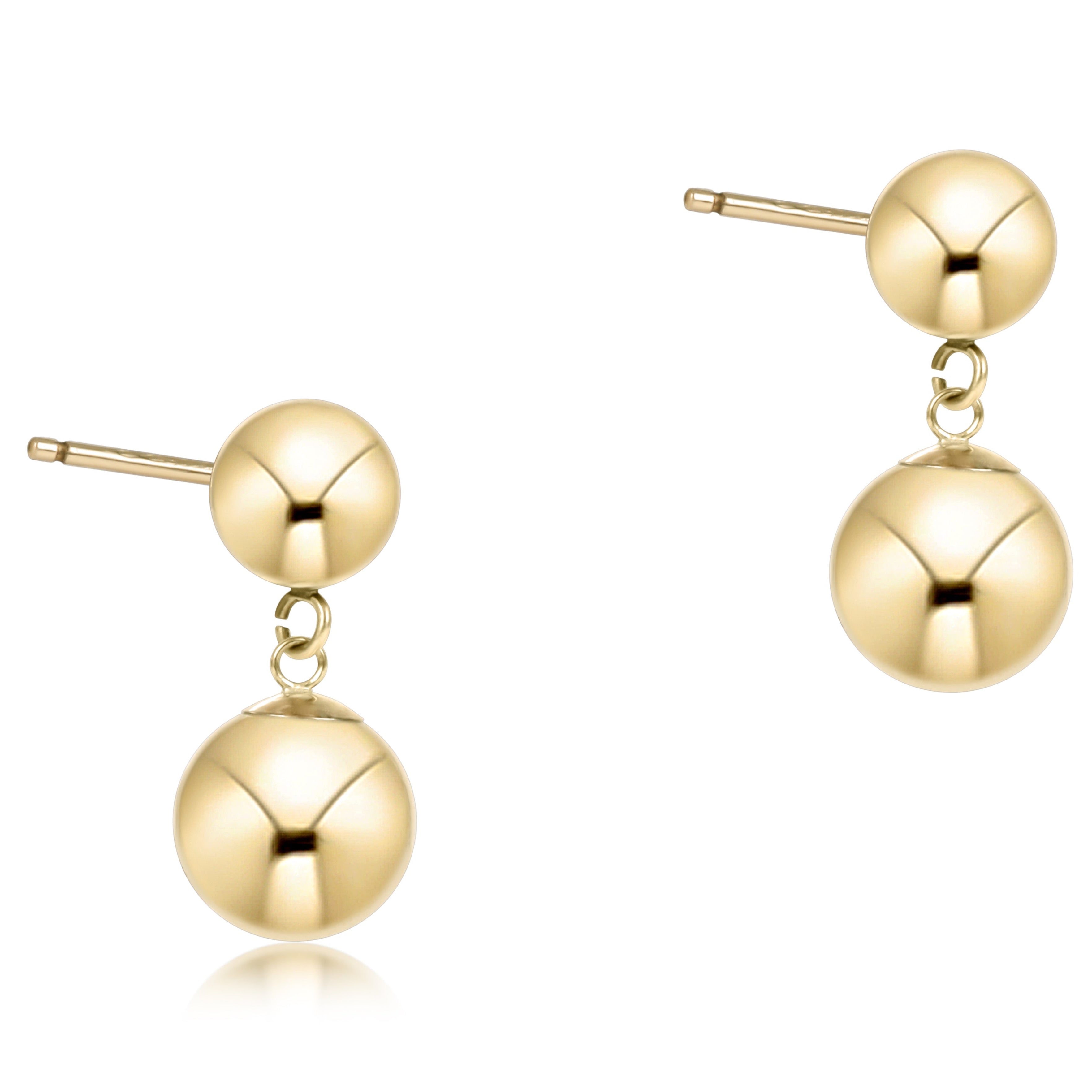 Classic 10mm Ball Drop Studs - Gold