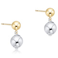 Classic 10mm Ball Drop Studs - Mixed Metal