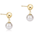 Classic 10mm Ball Drop Studs - Pearl