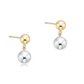 Classic 8mm Ball Drop Studs - Mixed Metal