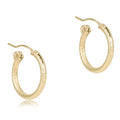 Round Gold 0.5" Hoop - Textured