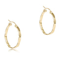 Scalloped Round Gold 1.25" Hoop - Smooth