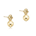 Signature Cross Small Gold Studs - Classic Gold