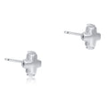 Signature Cross Small Sterling Studs - Sterling