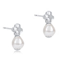 Signature Cross Sterling Studs - Classic Pearl