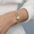 eCOLLEGIATE Classic Gold 3mm Bracelet - GA Tech Disc
