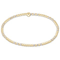 Gameday Hope Joy Pattern 2mm Bead Bracelet - Grey