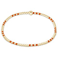 Gameday Hope Joy Pattern 2mm Bead Bracelet - Orange