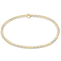 Gameday Hope Joy Pattern 2mm Bead Bracelet - White