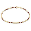 Gameday Hope Joy Pattern 2mm Bead Bracelet - Wine