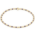 Gameday Hope Sincerity Pattern 2mm Bead Bracelet - Deep Purple
