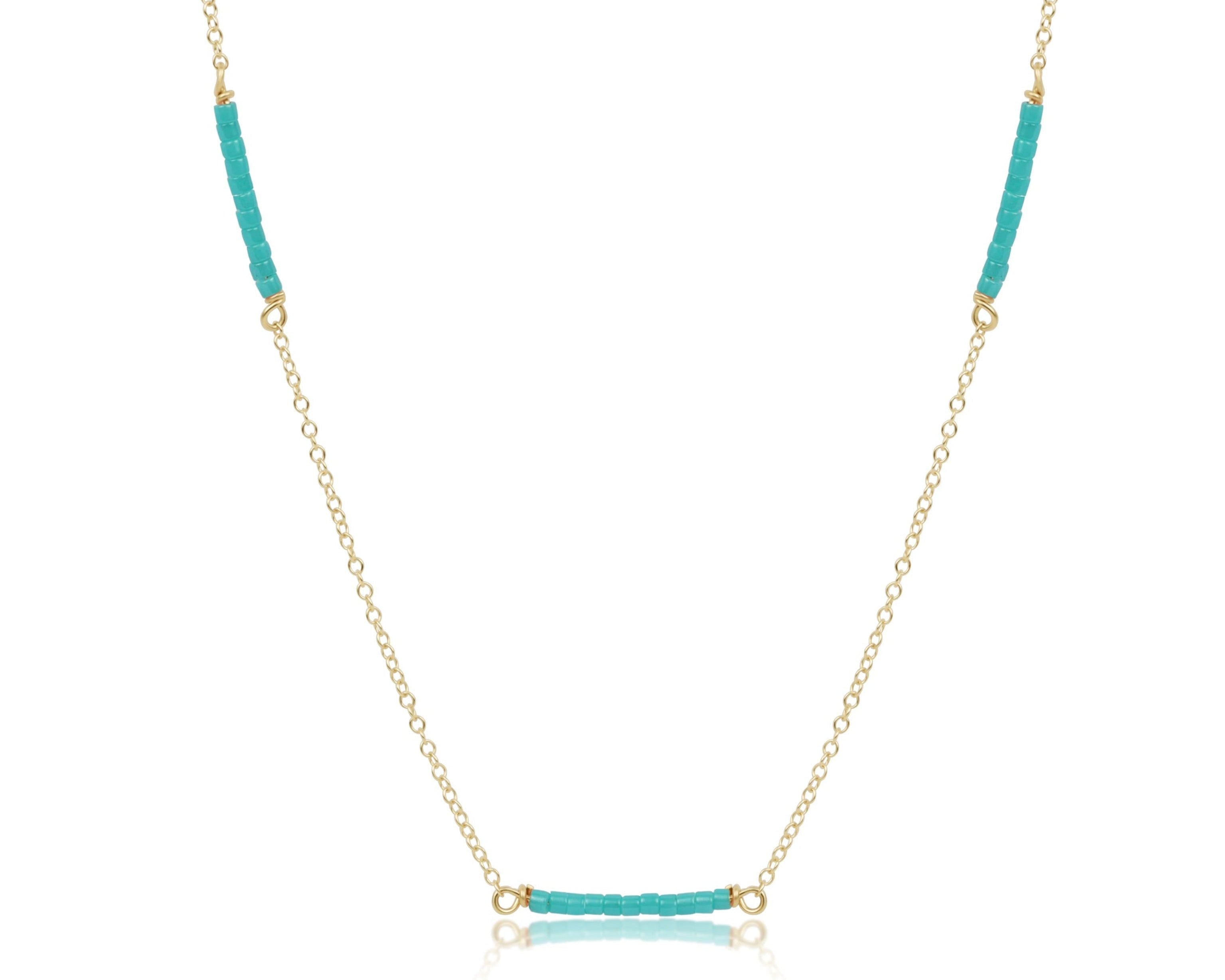 15" Choker Simplicity Chain Gold - Hope Bliss - Sea Glass