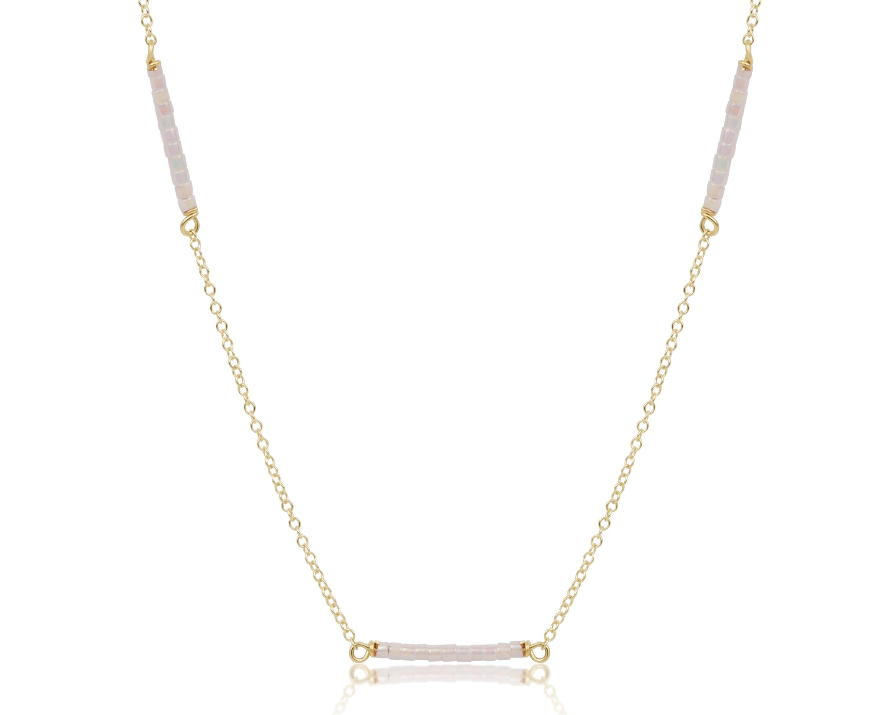 15" Choker Simplicity Chain Gold - Hope Bliss - Silky White