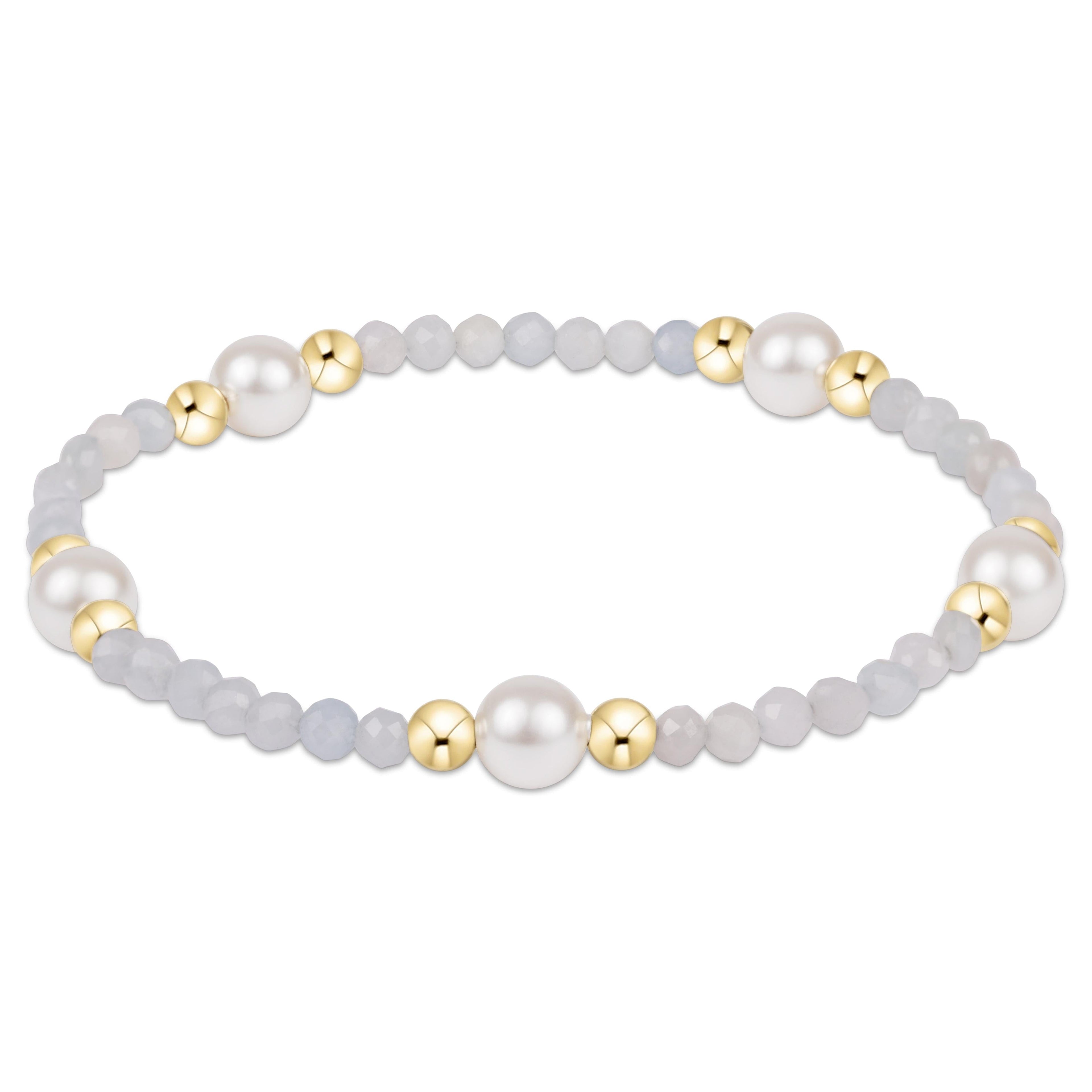 Purpose Pearl 6mm Gem Bracelet - Aquamarine
