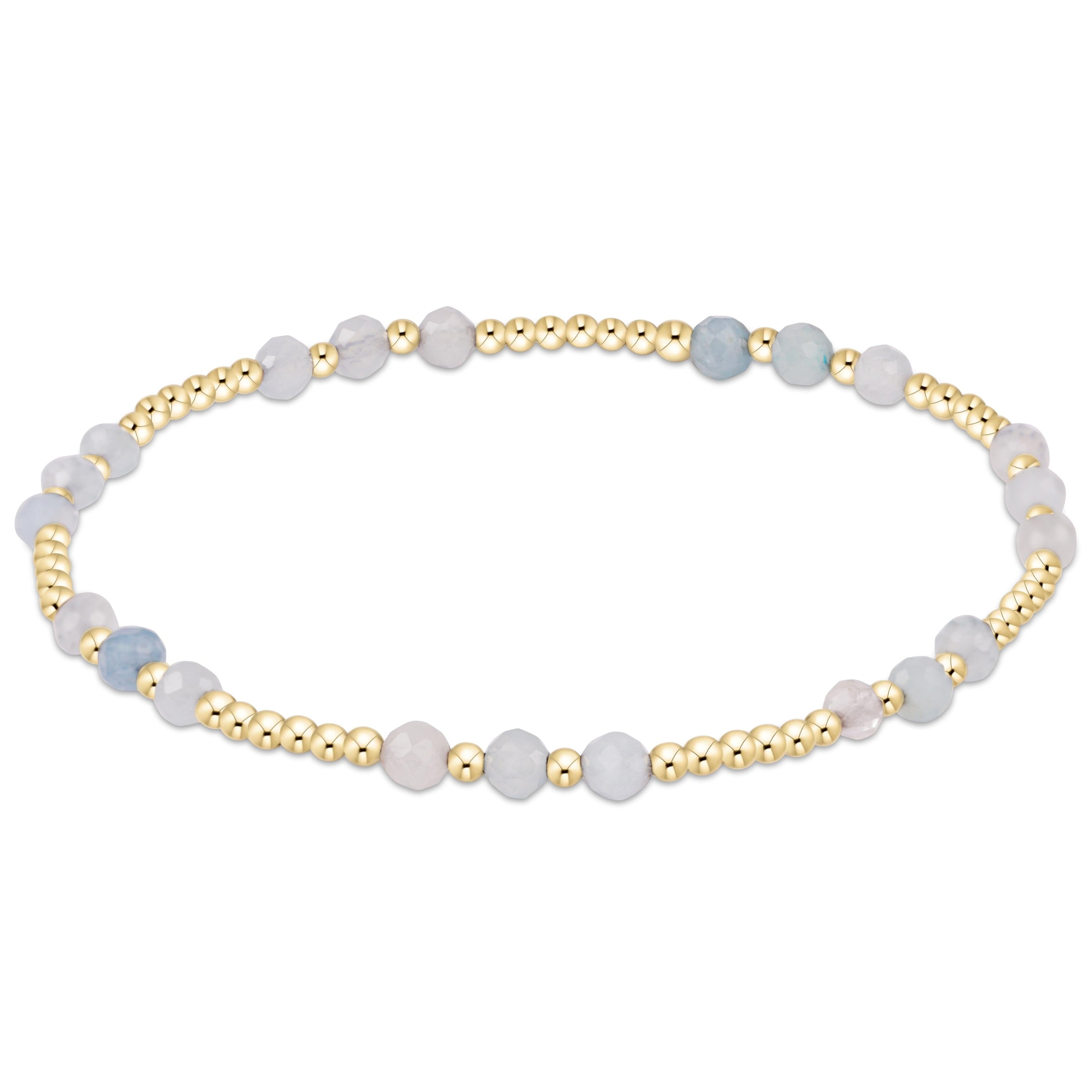 Joy Gem 3mm Bracelet - Aquamarine