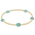 Admire Small Gem 2mm Gold Bracelet- Amazonite