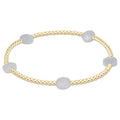 Admire Small Gem 2mm Gold Bracelet - Aquamarine