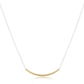 16" Necklace Mixed Metal - Bliss Bar Gold