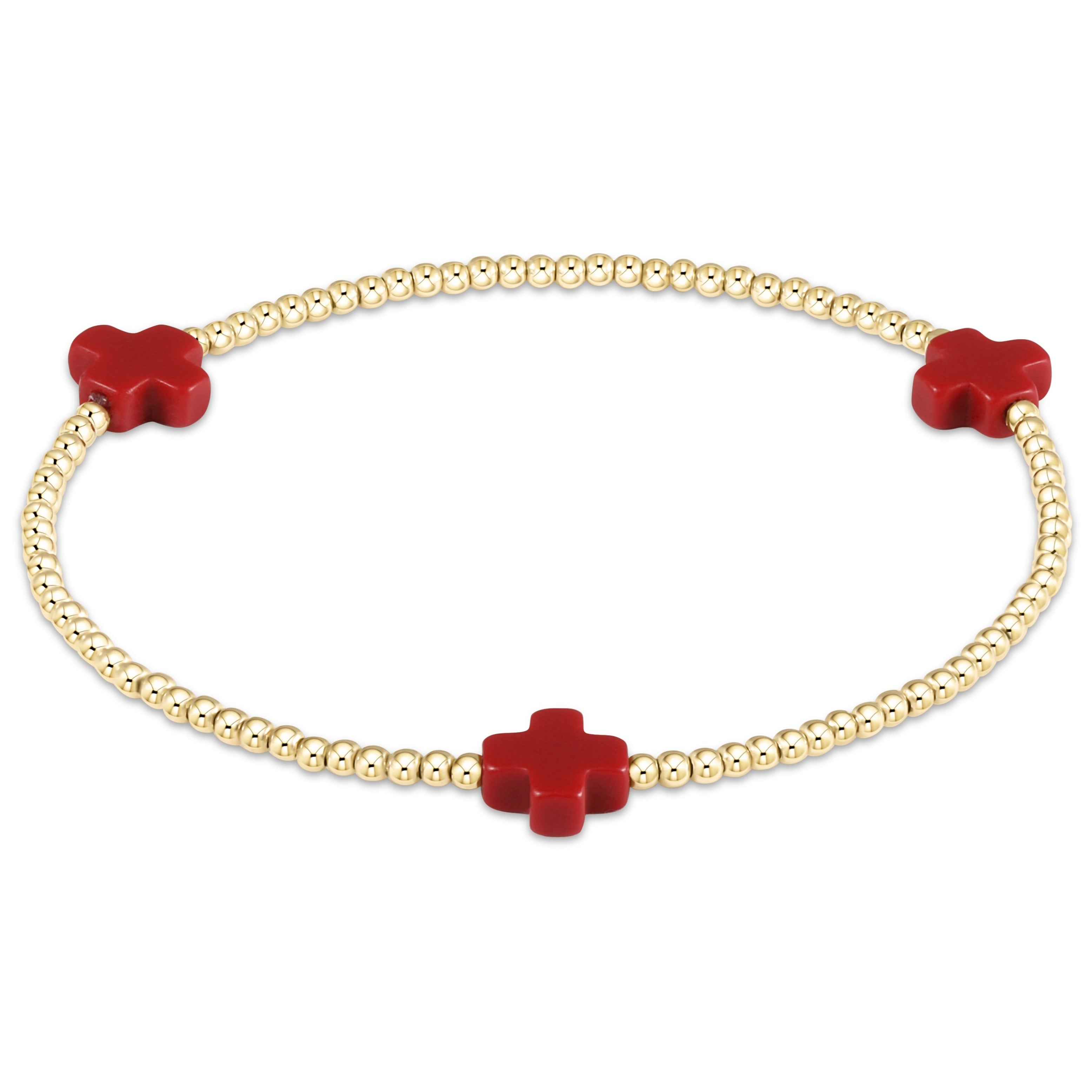 Signature Cross 2mm Gold Bracelet