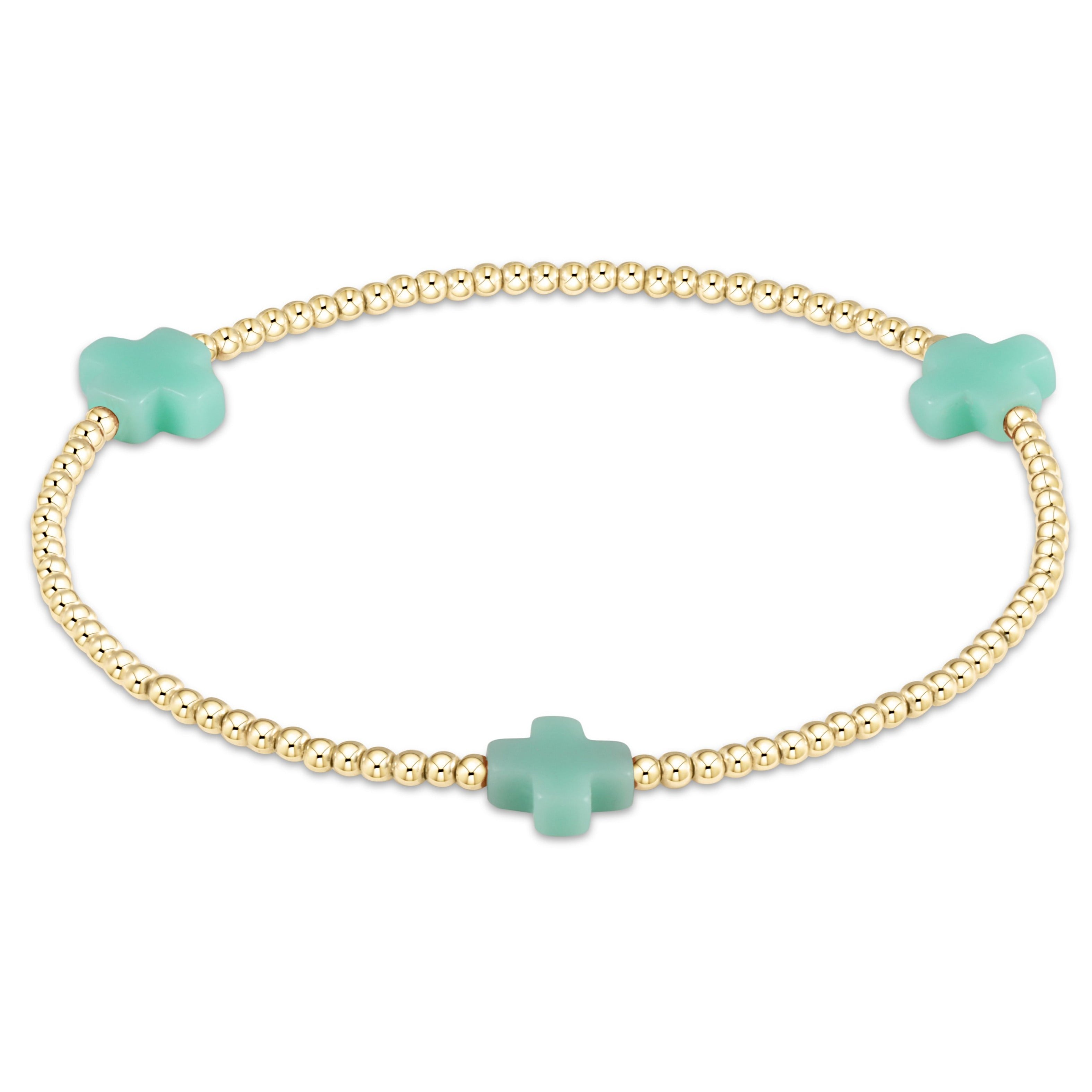 Signature Cross 2mm Gold Bracelet
