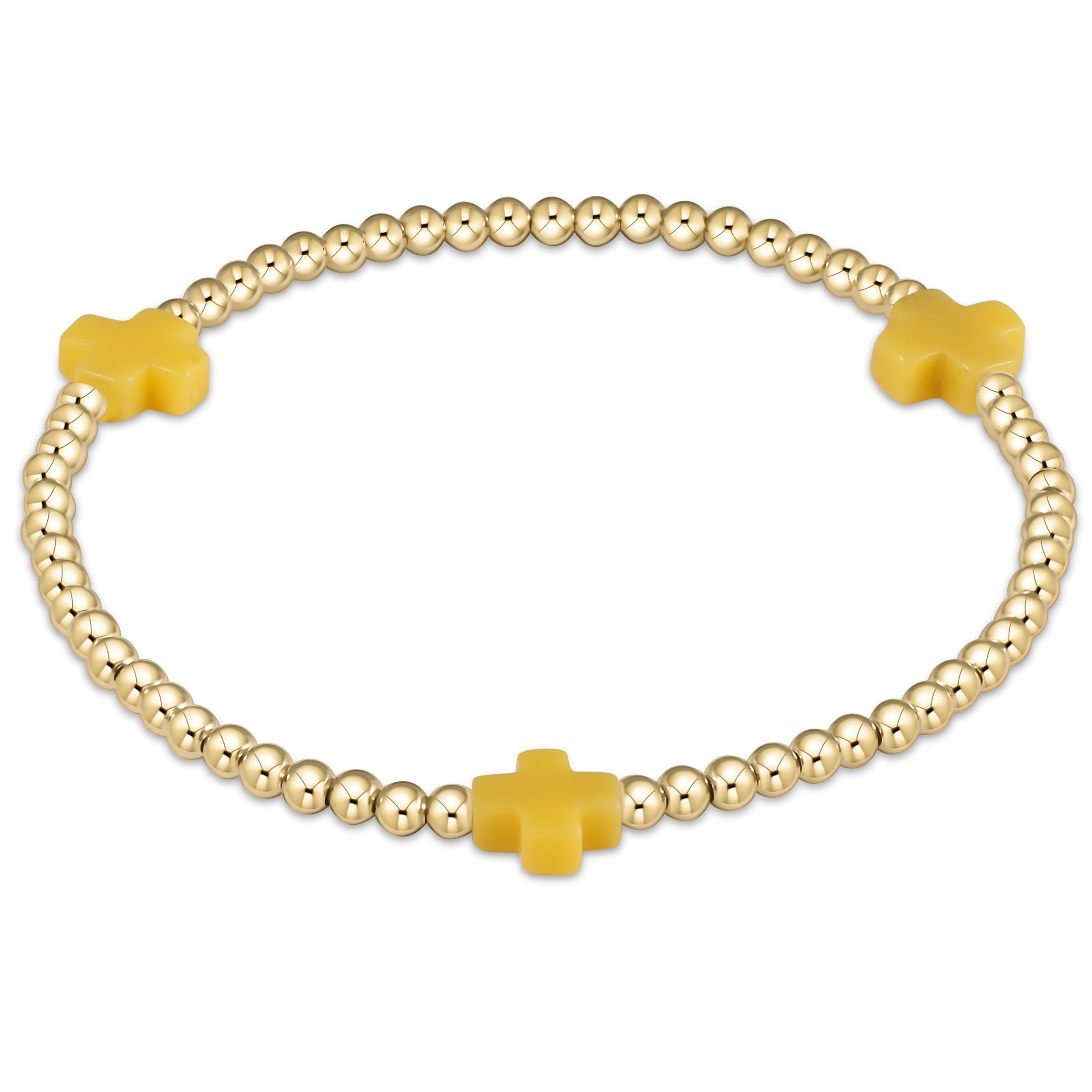 egirl Signature Cross 3mm Gold Bracelet