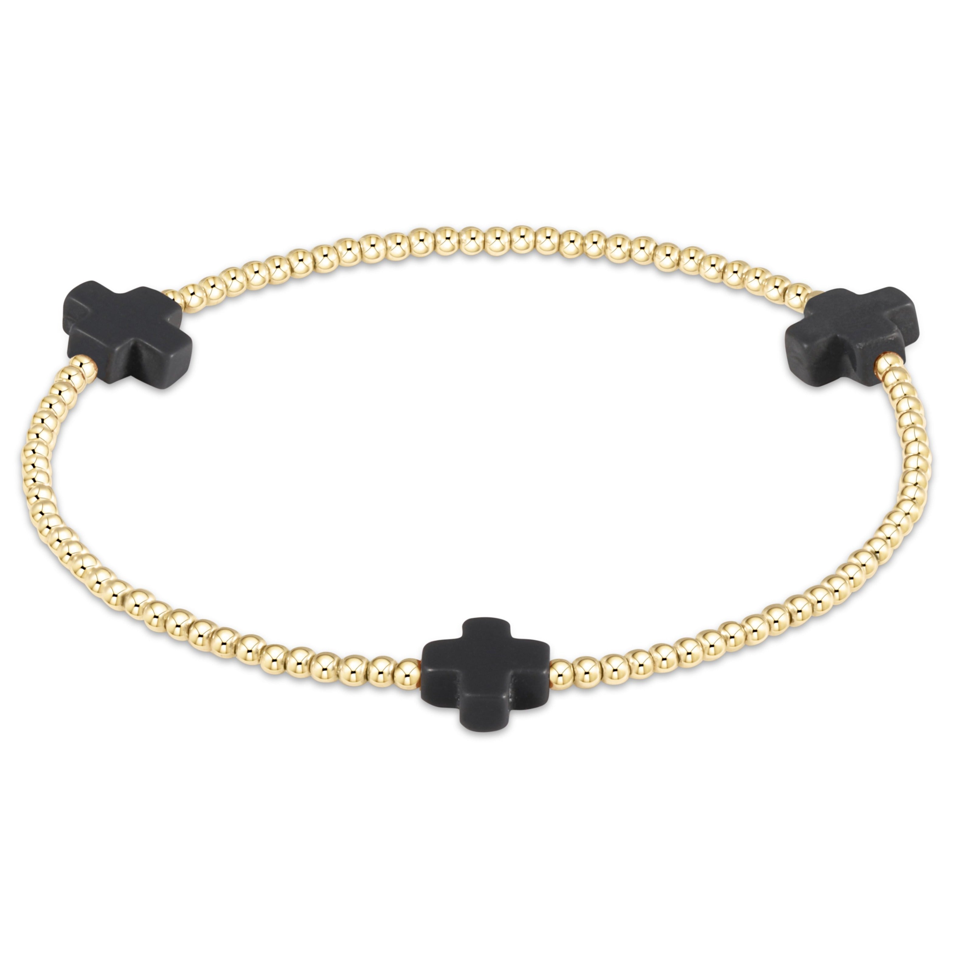 Signature Cross 2mm Gold Bracelet
