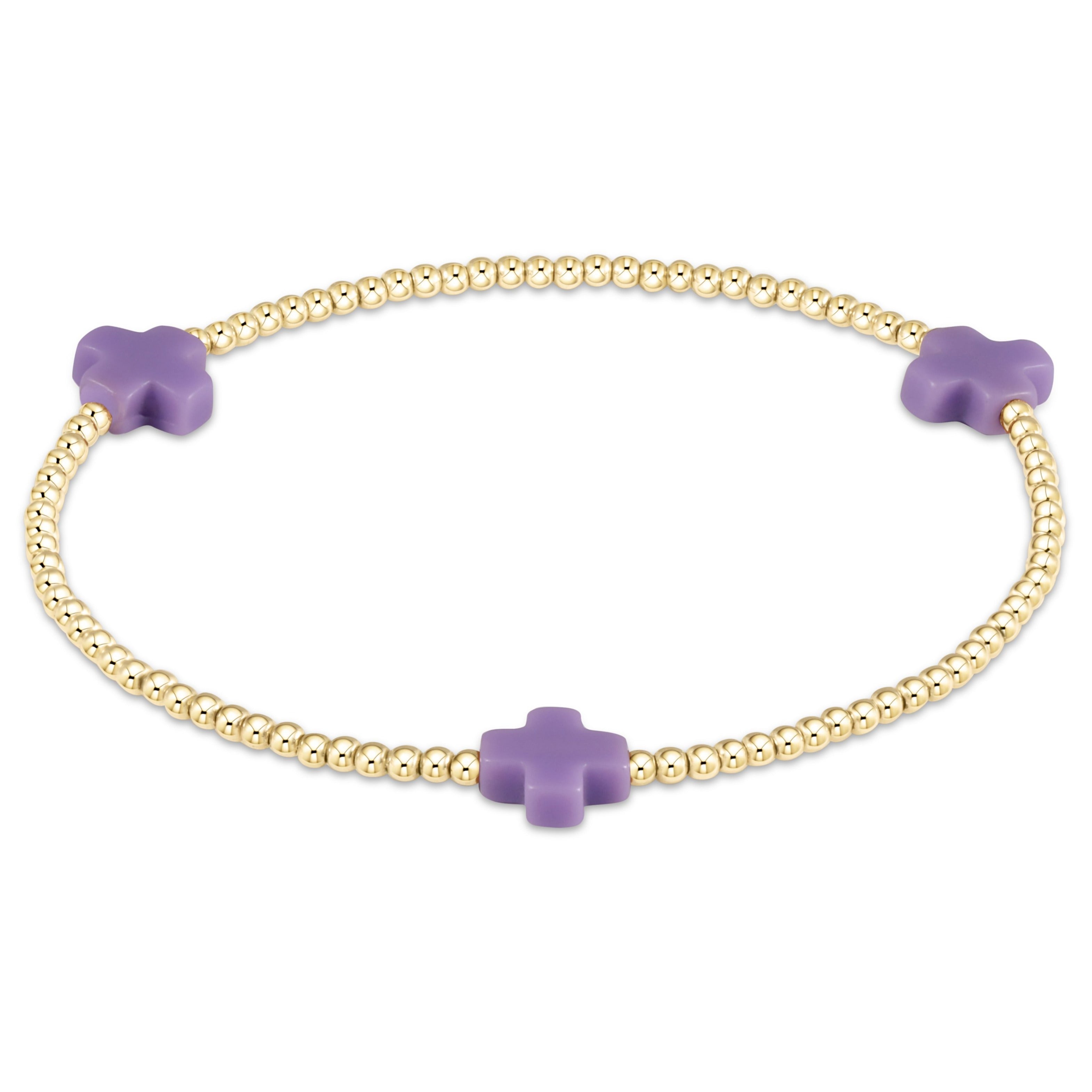 Signature Cross 2mm Gold Bracelet
