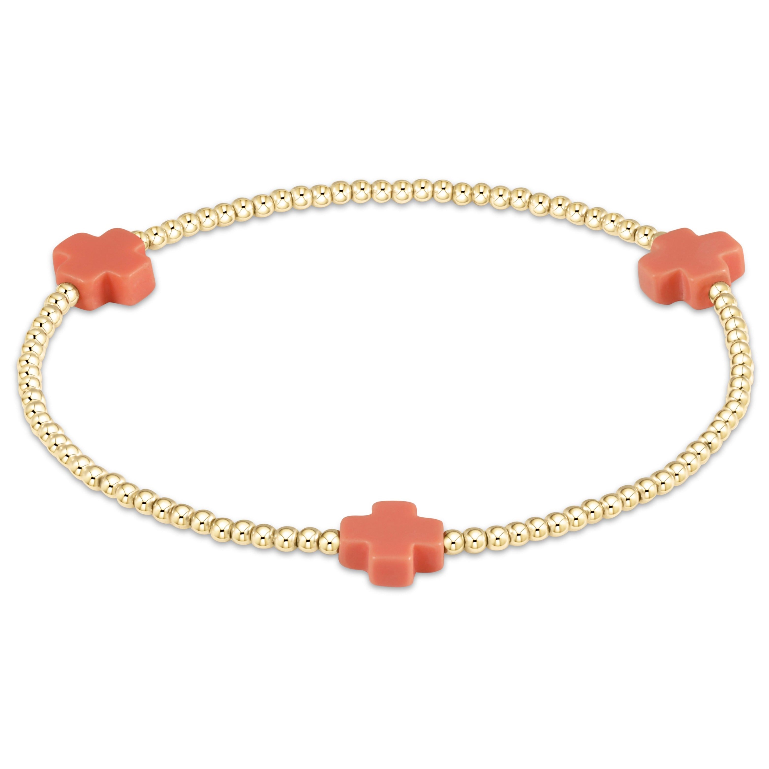 Signature Cross 2mm Gold Bracelet