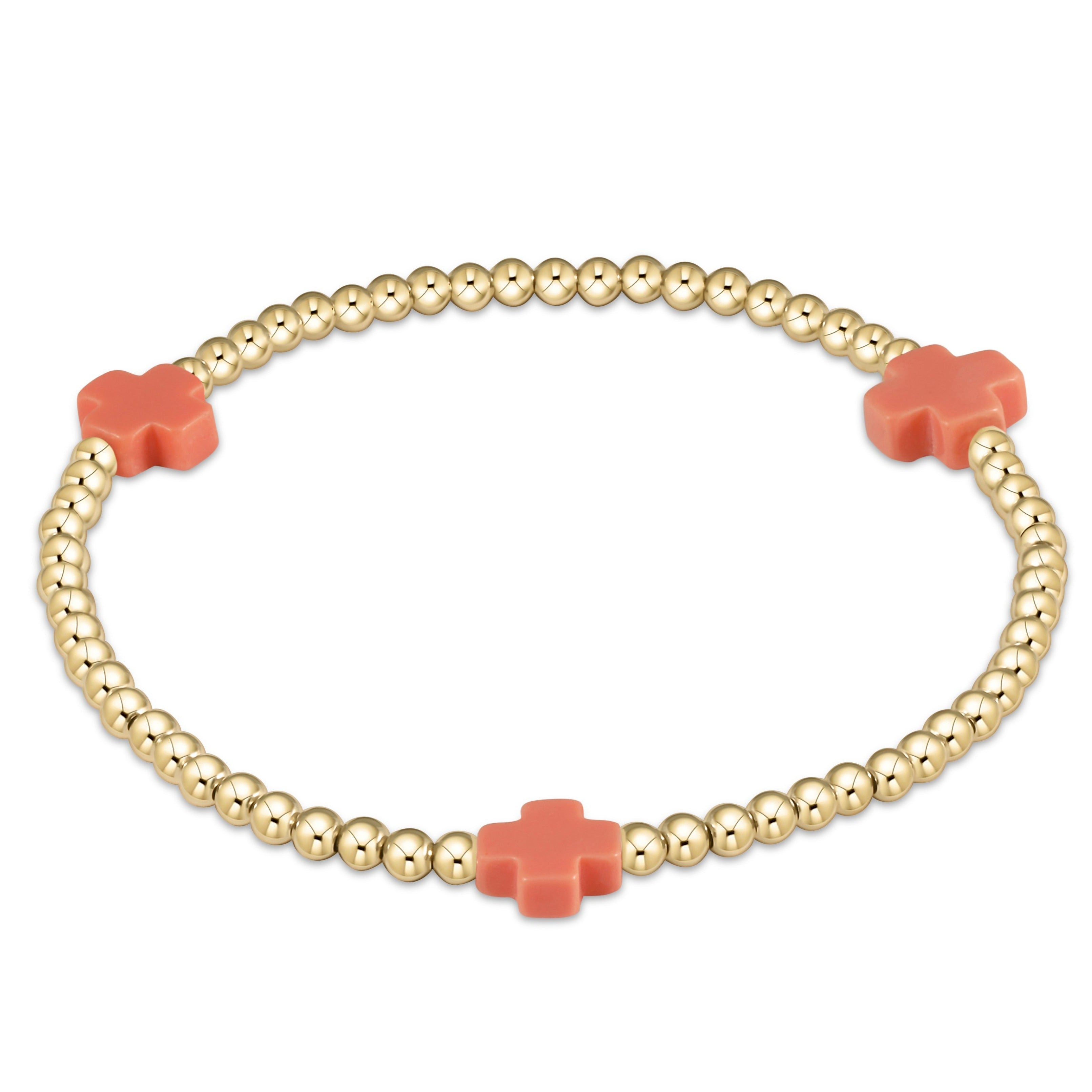 Signature Cross 3mm Gold Bracelet
