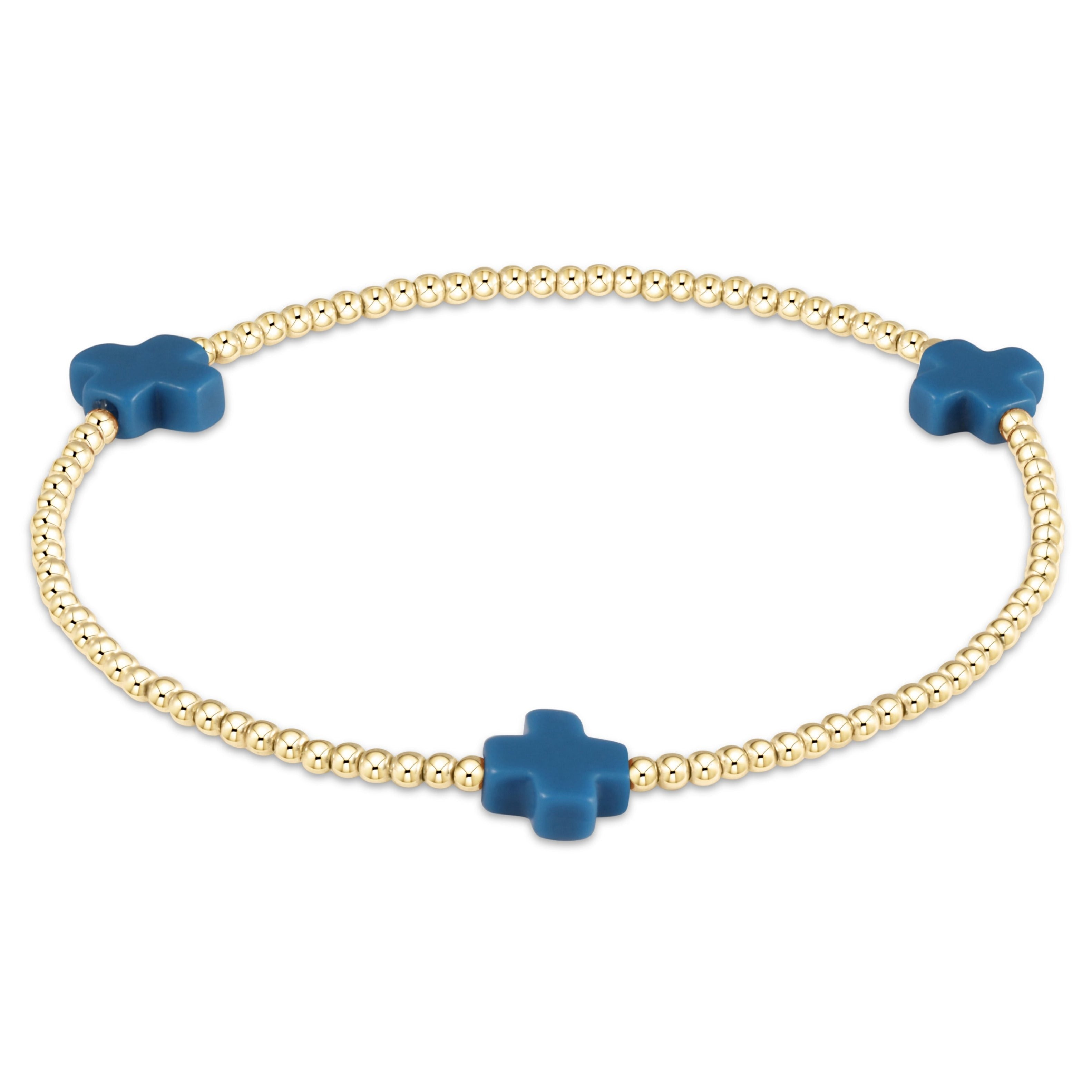 Signature Cross 2mm Gold Bracelet