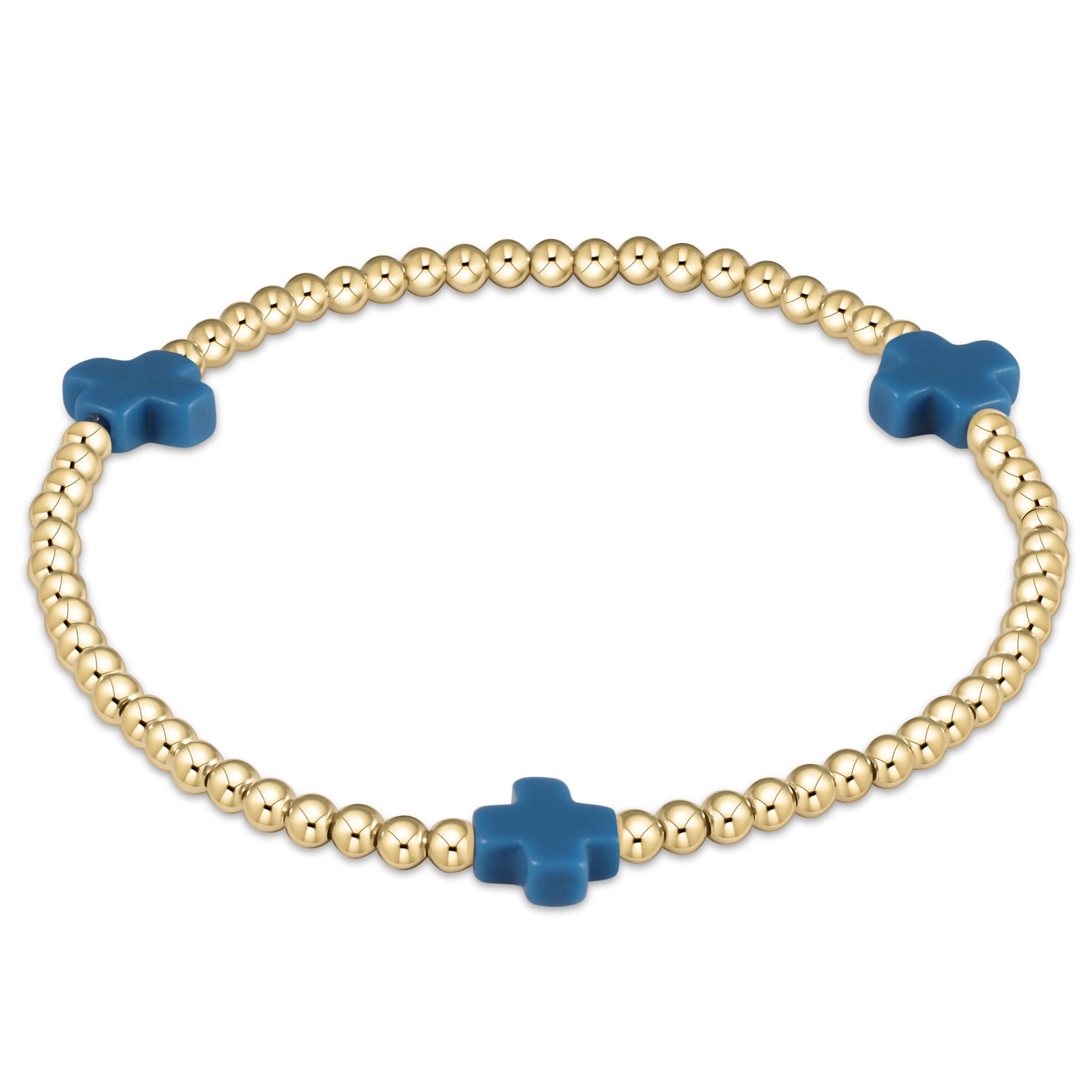 Signature Cross 3mm Gold Bracelet
