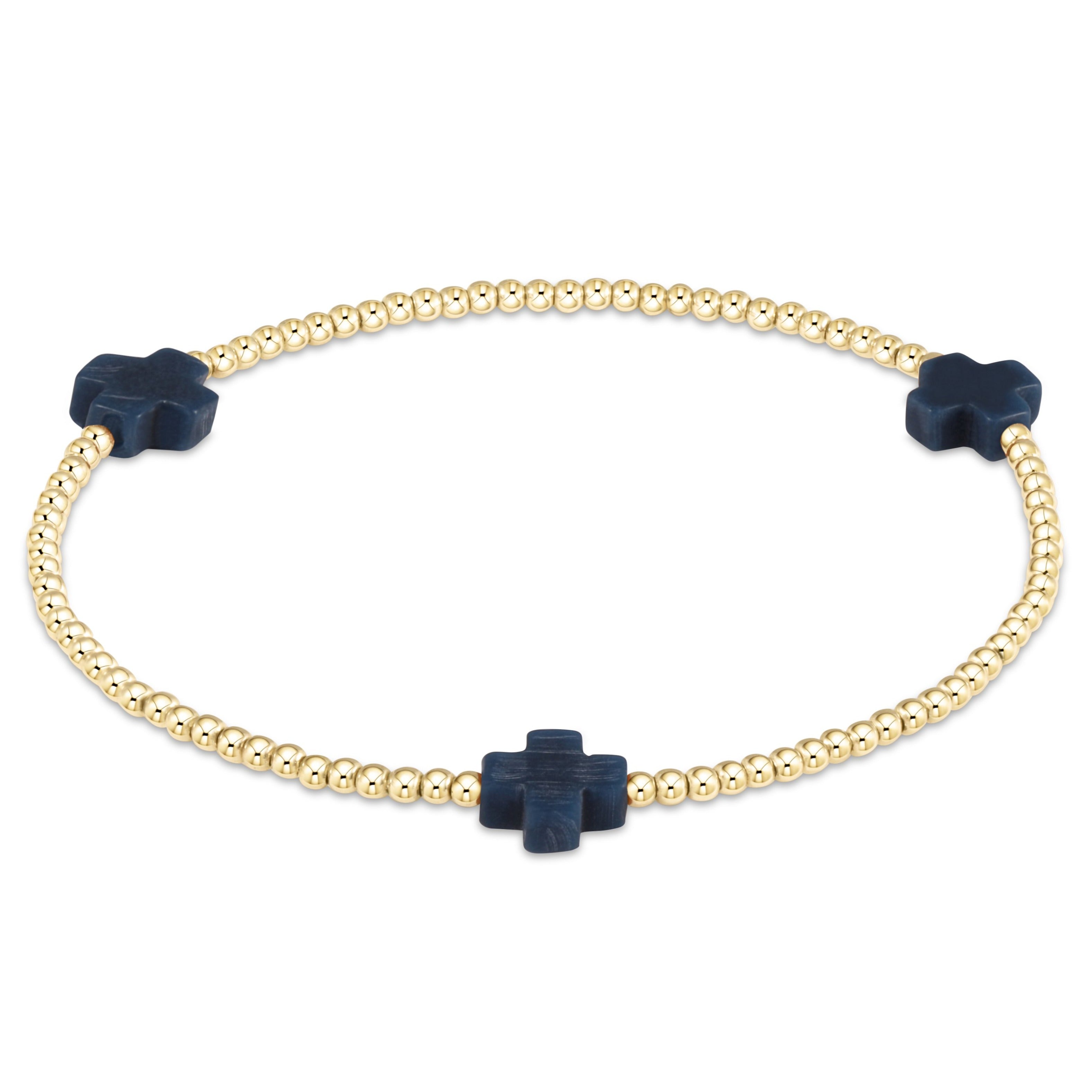 Signature Cross 2mm Gold Bracelet