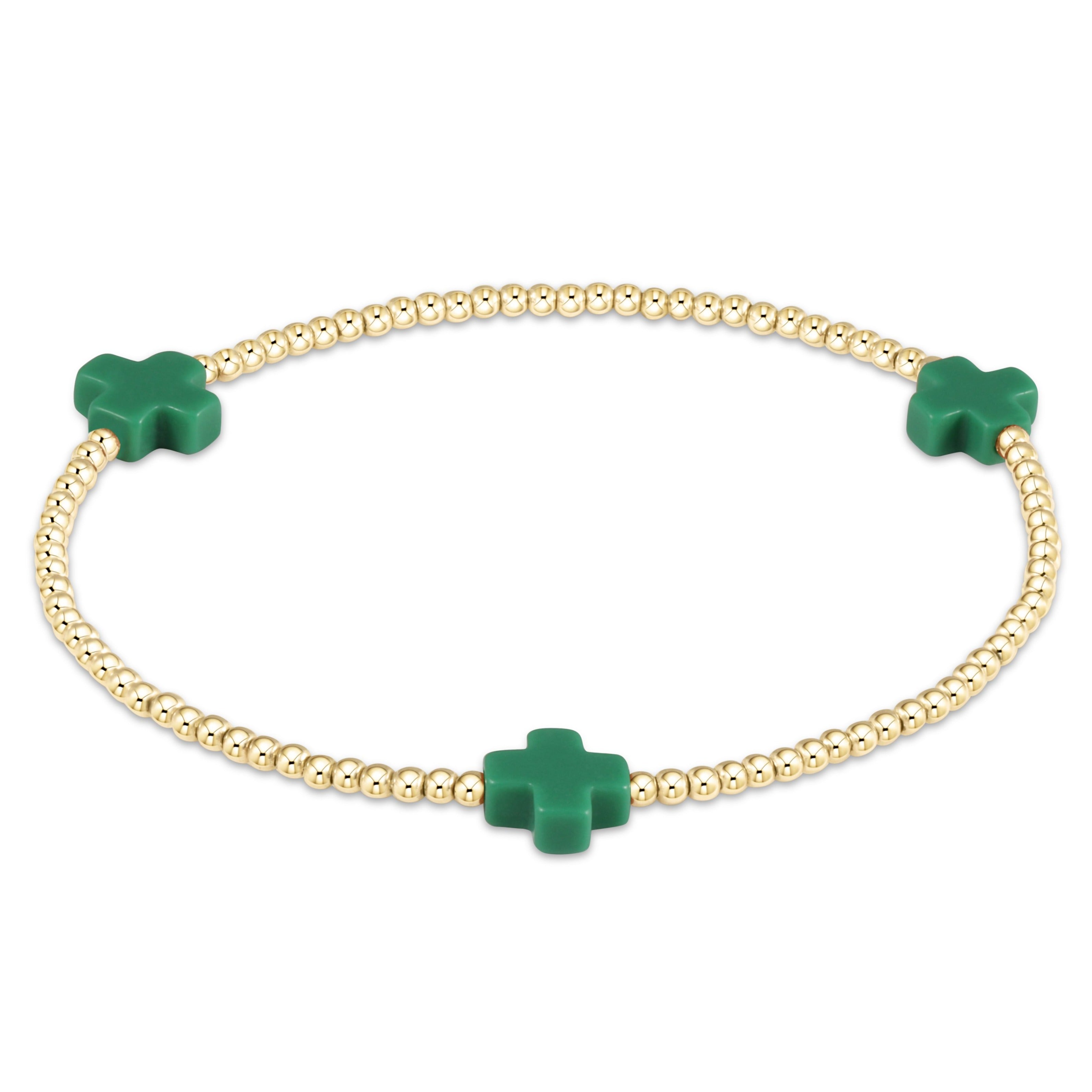 Signature Cross 2mm Gold Bracelet