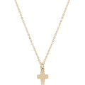16" Necklace Gold - Signature Cross Small Gold Charm