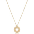 16" Necklace Gold - Love Gold Disc