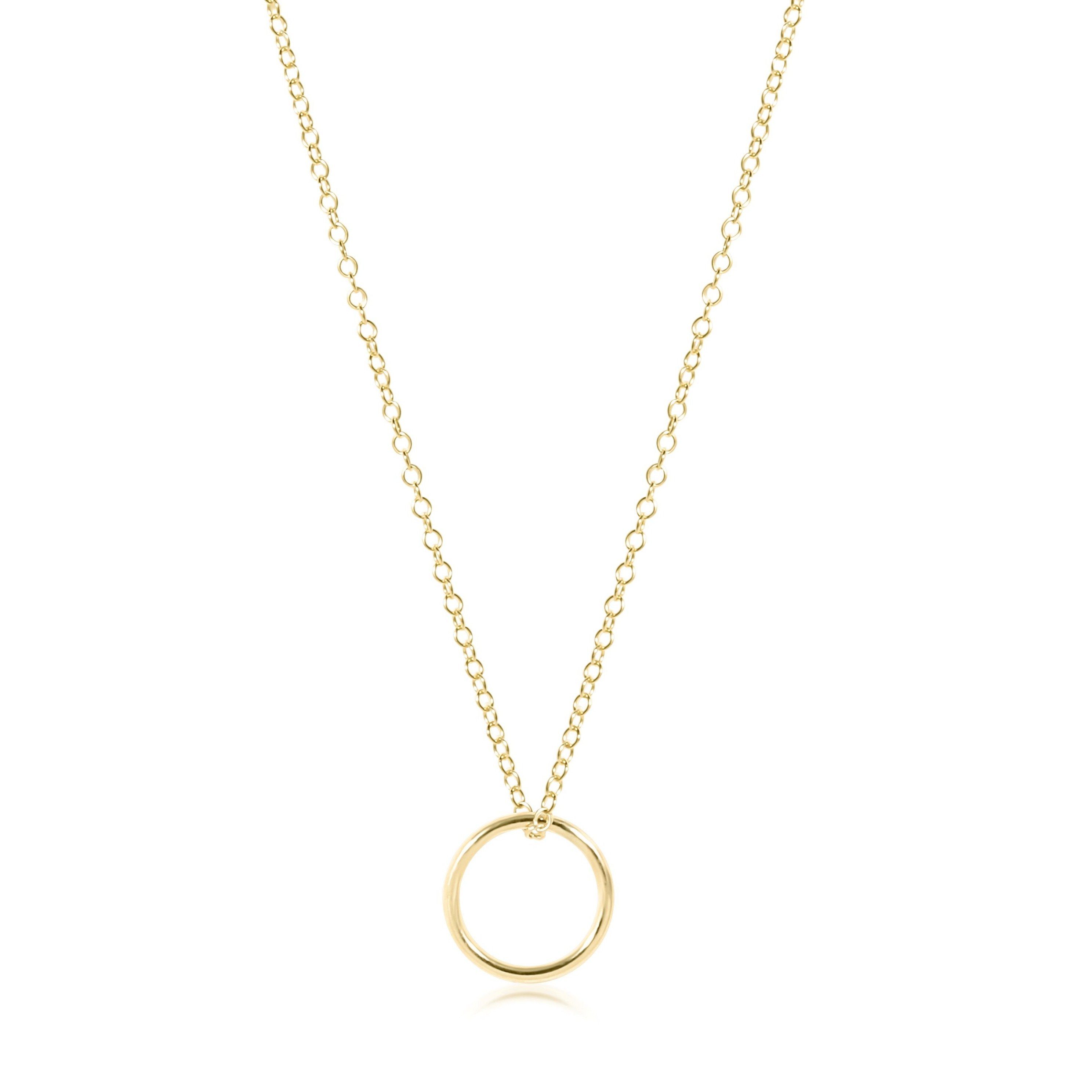 egirl 14" Necklace Gold - Halo Gold Charm